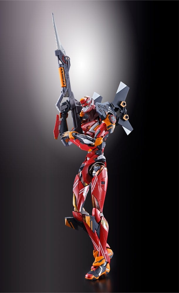 Production Model-02 avec lance de Cassius Metal Build par Bandai Tamashii Nations - figurine Evangelion de 22 cm