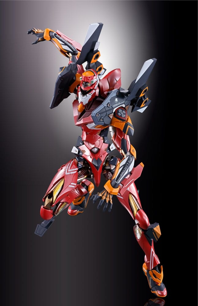 Production Model-02 avec lance de Cassius Metal Build par Bandai Tamashii Nations - figurine Evangelion de 22 cm