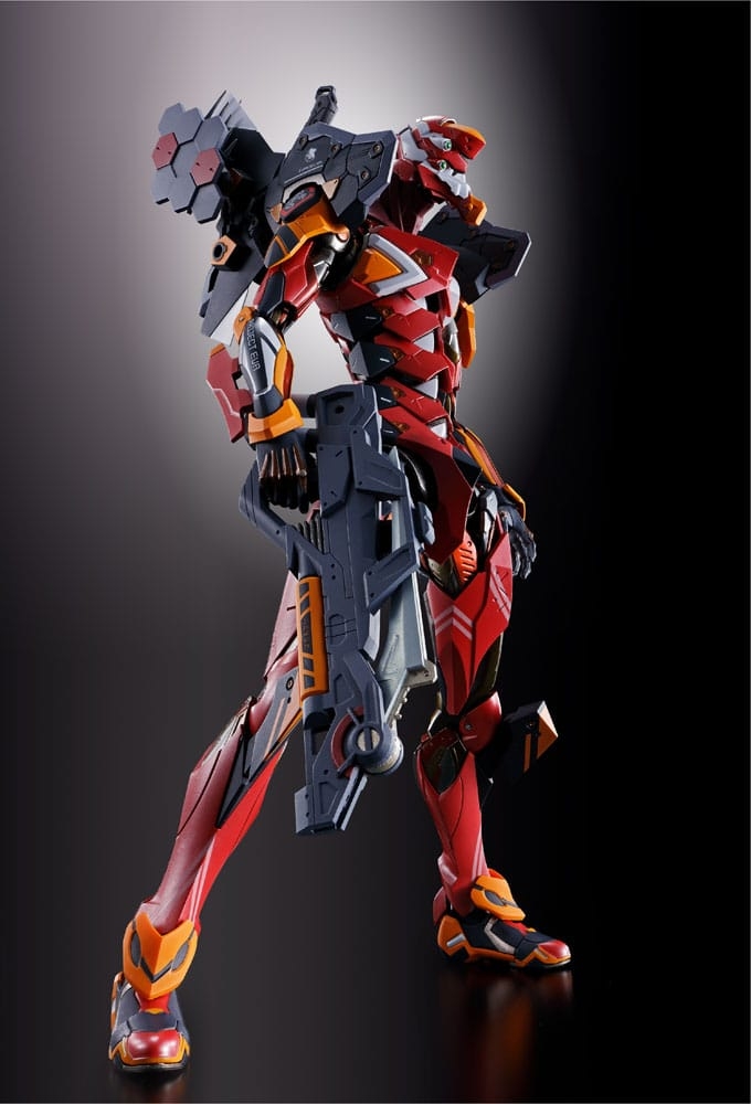 Production Model-02 avec lance de Cassius Metal Build par Bandai Tamashii Nations - figurine Evangelion de 22 cm