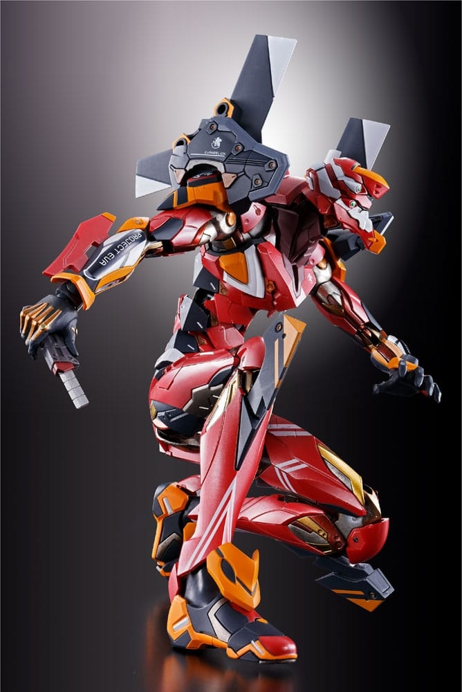 Production Model-02 avec lance de Cassius Metal Build par Bandai Tamashii Nations - figurine Evangelion de 22 cm