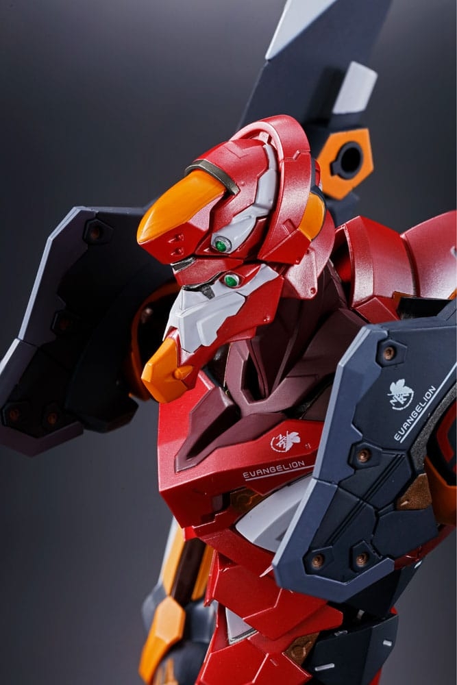 Production Model-02 avec lance de Cassius Metal Build par Bandai Tamashii Nations - figurine Evangelion de 22 cm