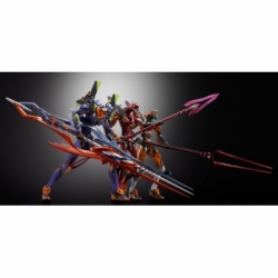 Proto Type-00/00 avec lance de Longinus Metal Build par Bandai Tamashii Nations - figurine Evangelion de 22 cm
