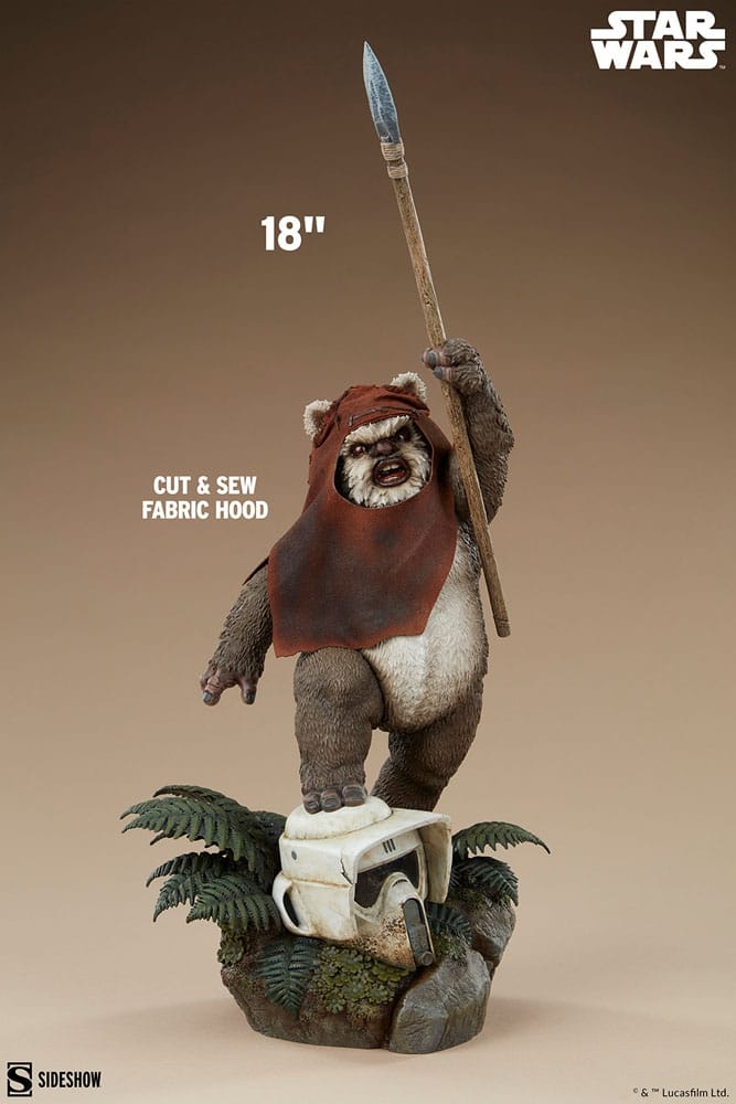 Wicket Premium Format par Sideshow Collectibles - statue 1/4 Star Wars : Le Retour Du Jedi de 46 cm