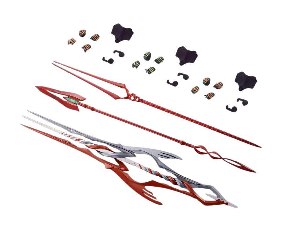 3 lances Evangelion 30th avec autre couleur Metal Build par Bandai Tamashii Nations - accessoire Evangelion de 40 cm