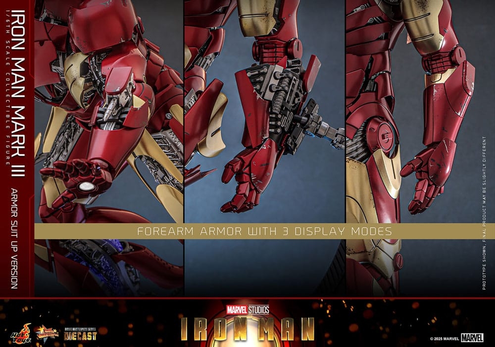Iron Man Mark III (Armor Suit-Up Version) par Hot Toys - figurine 1/6 Iron Man de 32 cm - Reference MMS825D72