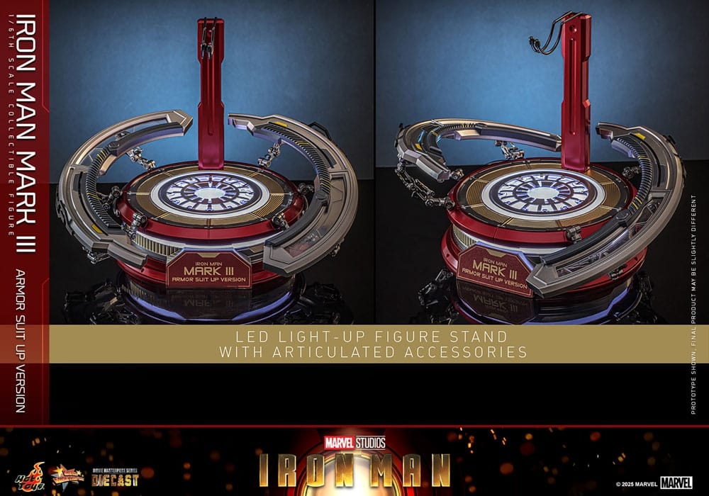 Iron Man Mark III (Armor Suit-Up Version) par Hot Toys - figurine 1/6 Iron Man de 32 cm - Reference MMS825D72