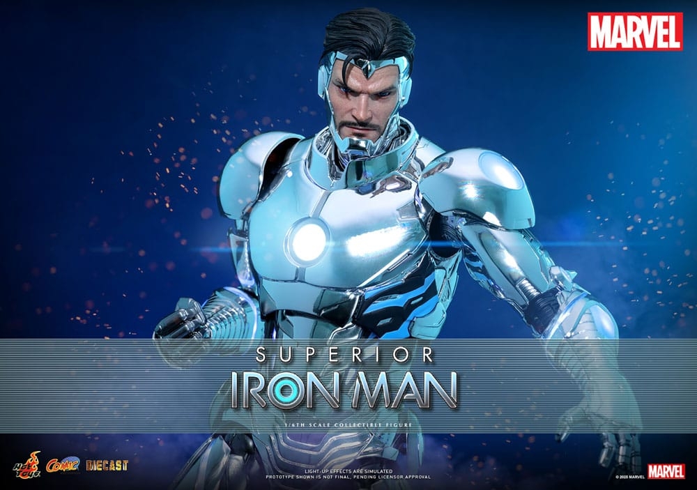 Superior Iron Man par Hot Toys - figurine 1/6 Marvel de 32 cm - Reference CMS026D73
