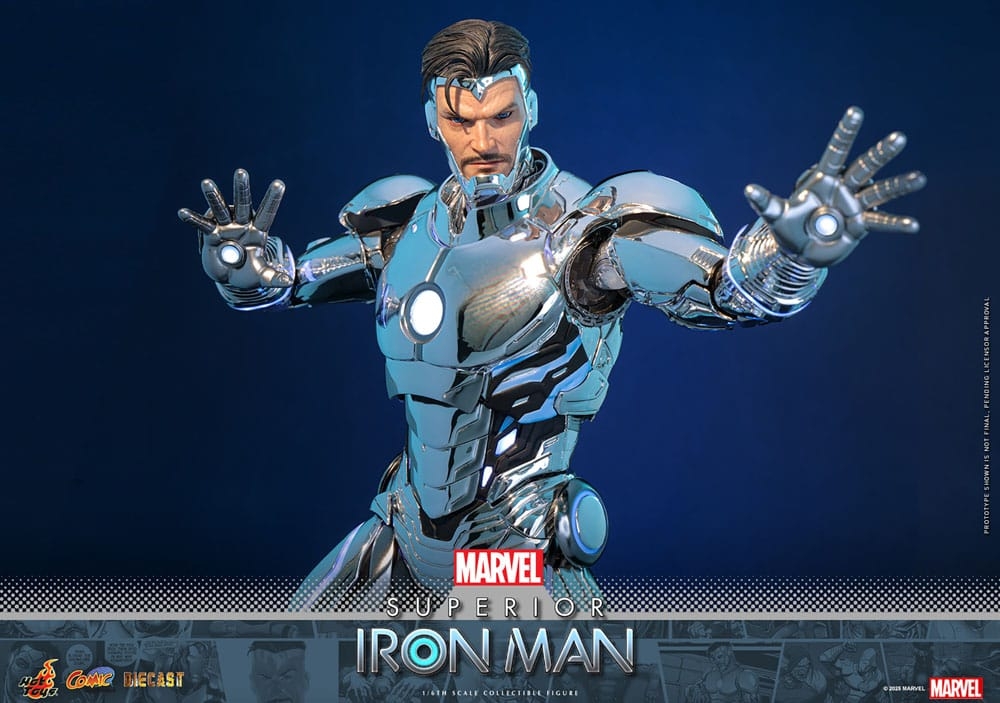 Superior Iron Man par Hot Toys - figurine 1/6 Marvel de 32 cm - Reference CMS026D73