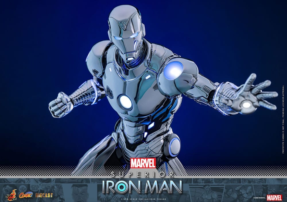 Superior Iron Man par Hot Toys - figurine 1/6 Marvel de 32 cm - Reference CMS026D73