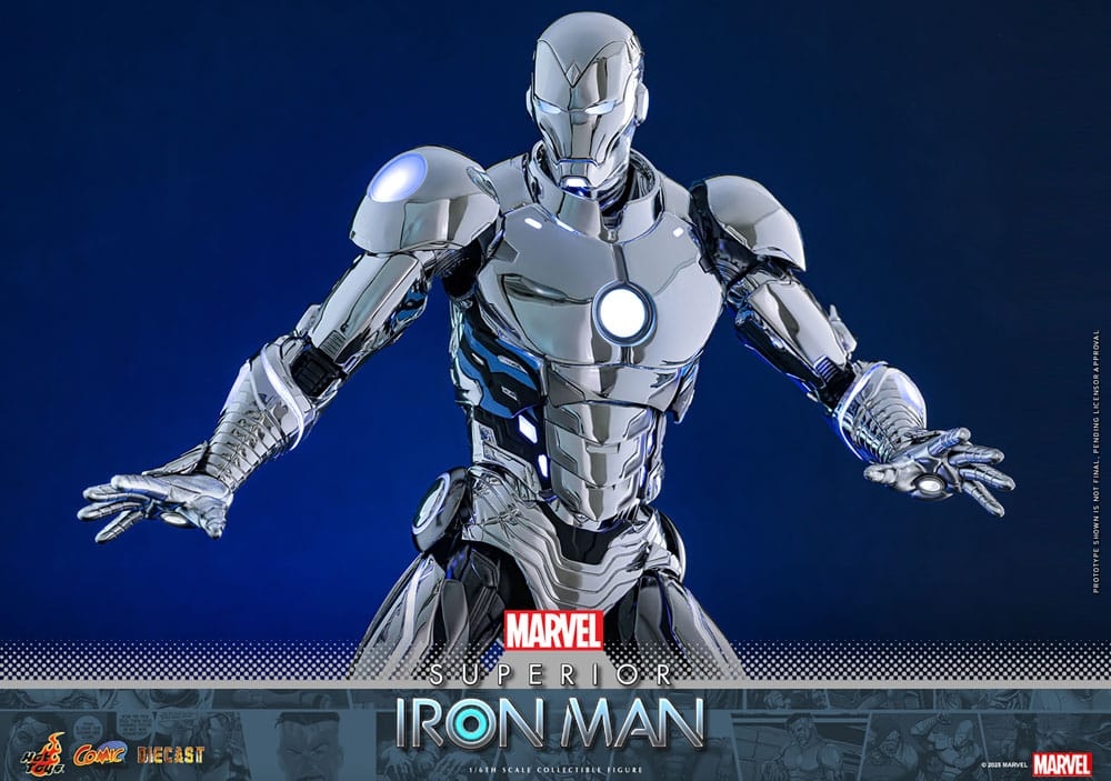 Superior Iron Man par Hot Toys - figurine 1/6 Marvel de 32 cm - Reference CMS026D73