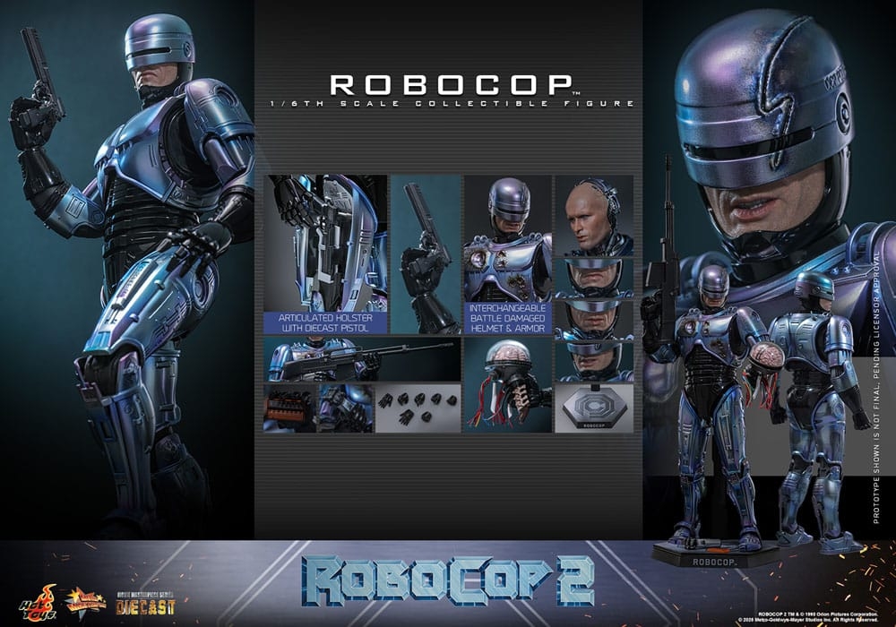 Robocop par Hot Toys - figurine 1/6 Robocop 2 de 30 cm - Reference MMS827D74