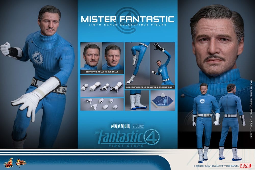 Mister Fantastic par Hot Toys - figurine 1/6 Les 4 Fantastiques : Premiers Pas de 30 cm - Reference MMS821