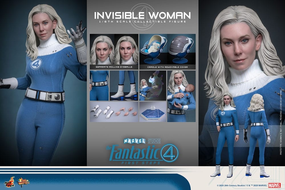 Invisible Woman par Hot Toys - figurine 1/6 Les 4 Fantastiques : Premiers Pas de 28 cm - Reference MMS823