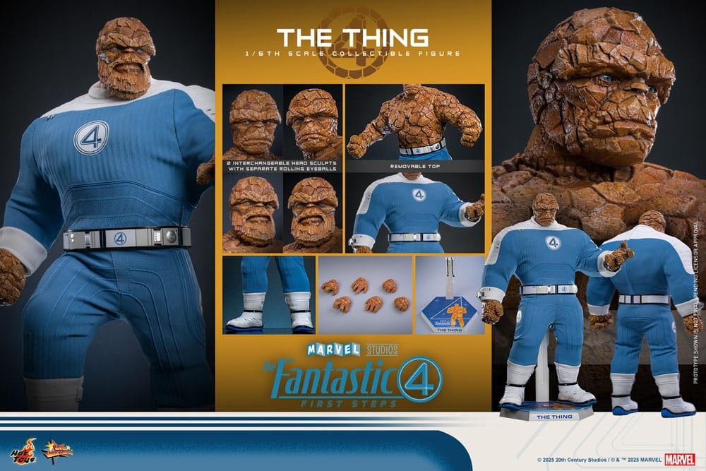 La Chose par Hot Toys - figurine 1/6 Les 4 Fantastiques : Premiers Pas de 31 cm - Reference MMS813
