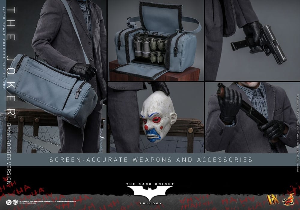 The Joker (Bank Robber Version) Collector par Hot Toys - figurine 1/6 The Dark Knight Trilogy de 30 cm - Reference DX50
