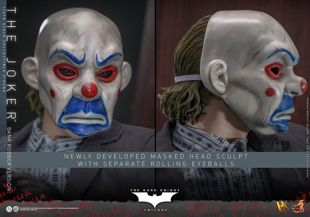 The Joker (Bank Robber Version) Collector par Hot Toys - figurine 1/6 The Dark Knight Trilogy de 30 cm - Reference DX50