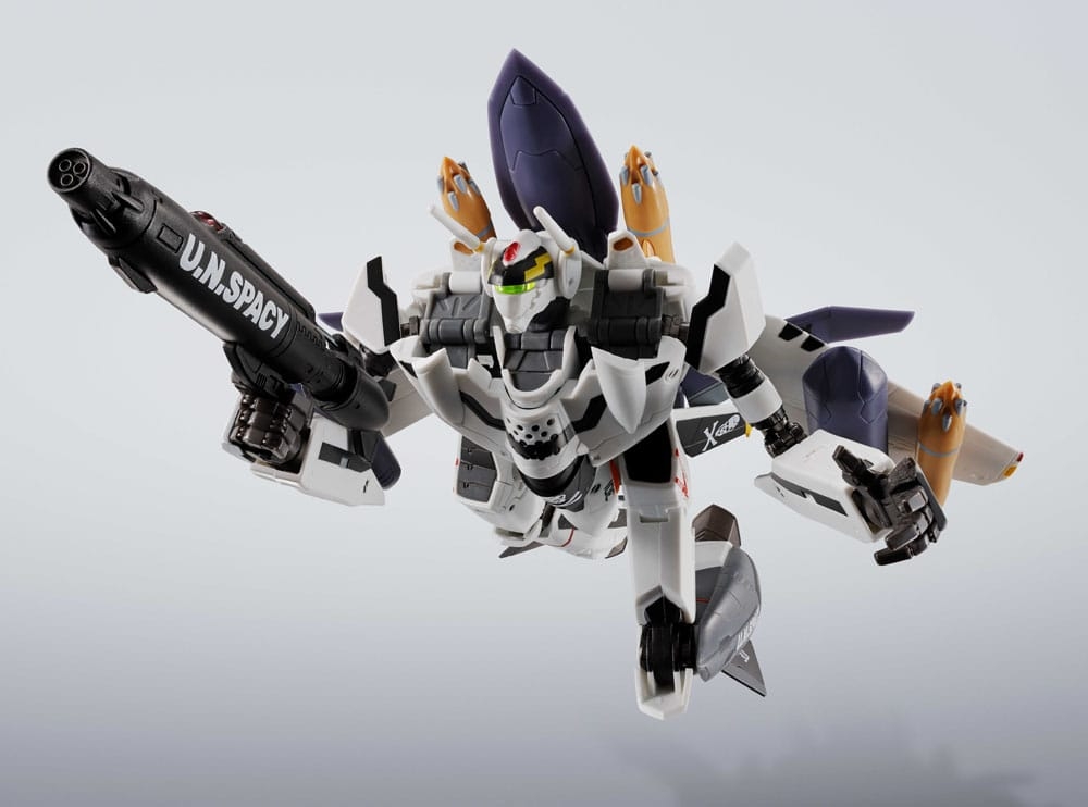 VF-0S and QF-2200D-B Ghost Set (Roy Focker Use) Hi-Metal R Chogokin par Bandai - figurine Macross de 14 cm