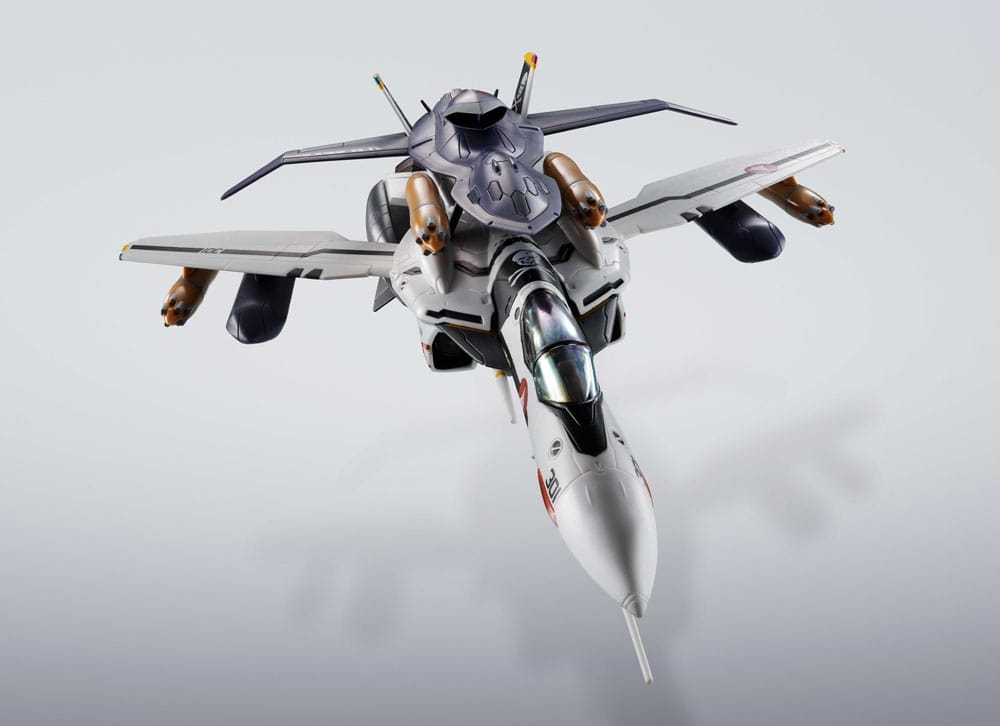 VF-0S and QF-2200D-B Ghost Set (Roy Focker Use) Hi-Metal R Chogokin par Bandai - figurine Macross de 14 cm