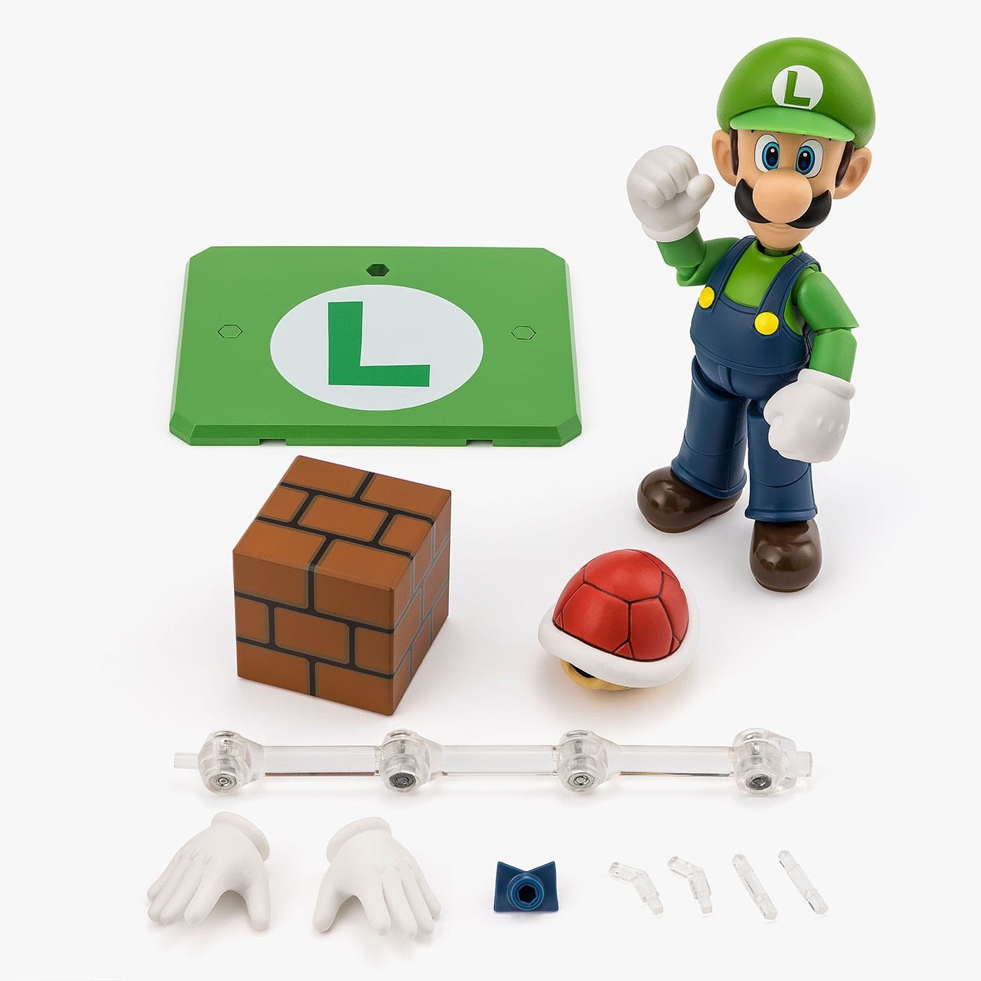 Luigi SH Figuarts by Bandai Tamashii Nations Reissue version - Super Mario 11 cm action figure