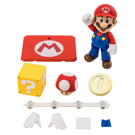 Mario SH Figuarts by Bandai Tamashii Nations Reissue version - Super Mario 10 cm action figure