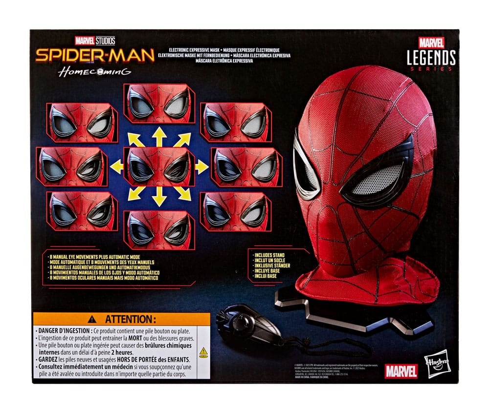 Spider-Man (Expressive) Marvel Legends par Hasbro - masque 1/1 de 30 cm