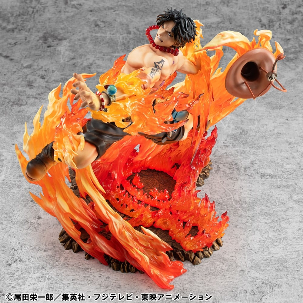 Portgas D Ace Portrait of Pirates POP NEO Maximum Rerun par Megahouse - figurine 1/8 One Piece de 23 cm
