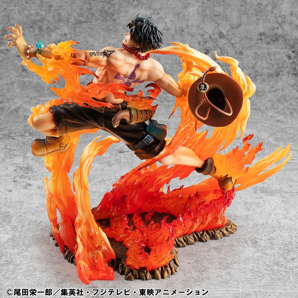 Portgas D Ace Portrait of Pirates POP NEO Maximum Rerun par Megahouse - figurine 1/8 One Piece de 23 cm