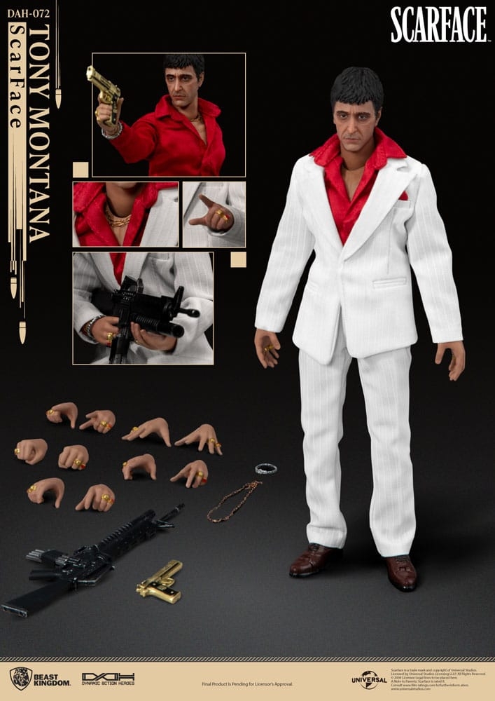 Tony Montana Dynamic Action Heroes par Beast Kingdom - figurine 1/9 Scarface de 20 cm - Reference DAH-072
