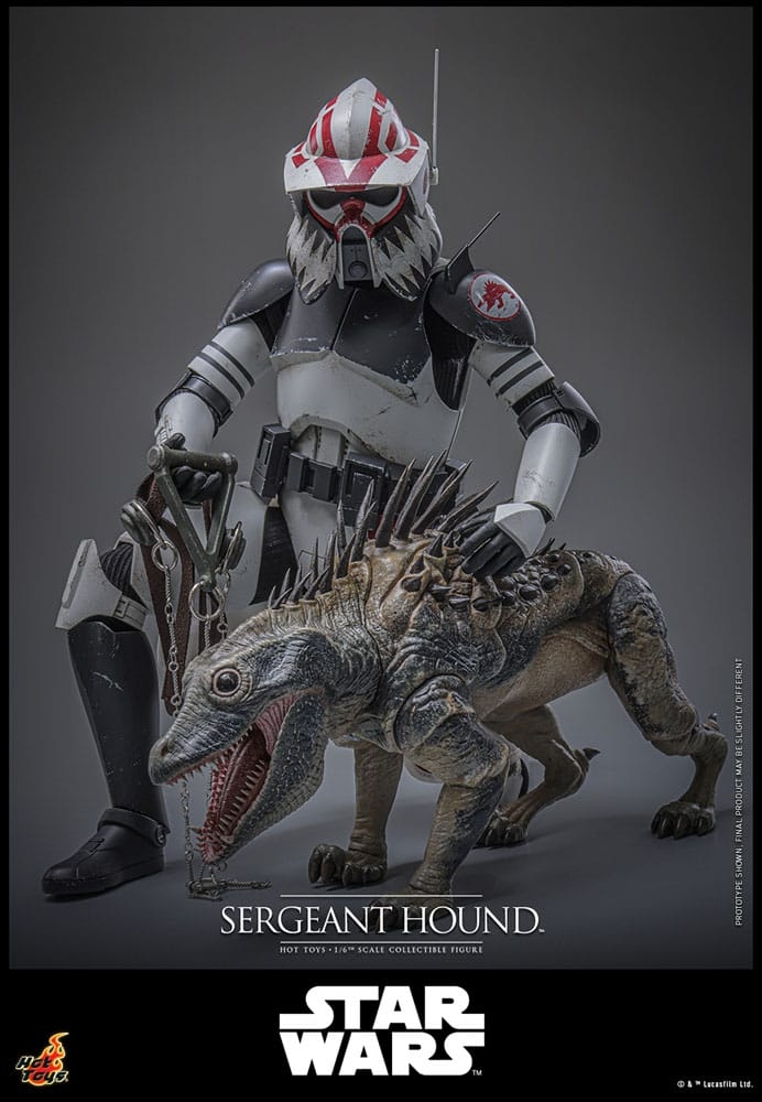 Sergeant Hound par Hot Toys - figurine 1/6 Star Wars : The Clone Wars de 30 cm - Reference TMS167