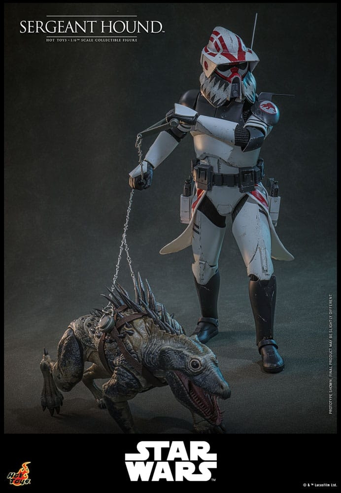 Sergeant Hound par Hot Toys - figurine 1/6 Star Wars : The Clone Wars de 30 cm - Reference TMS167