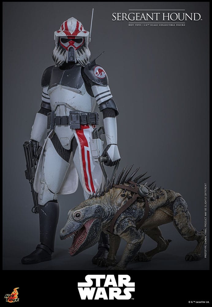 Sergeant Hound par Hot Toys - figurine 1/6 Star Wars : The Clone Wars de 30 cm - Reference TMS167