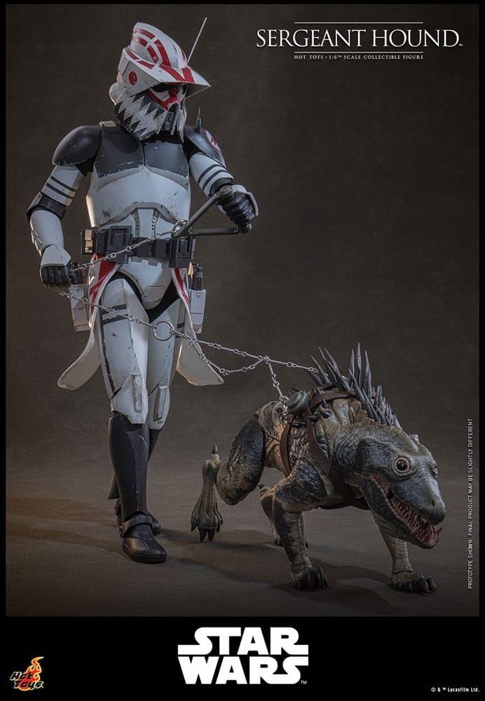 Sergeant Hound par Hot Toys - figurine 1/6 Star Wars : The Clone Wars de 30 cm - Reference TMS167