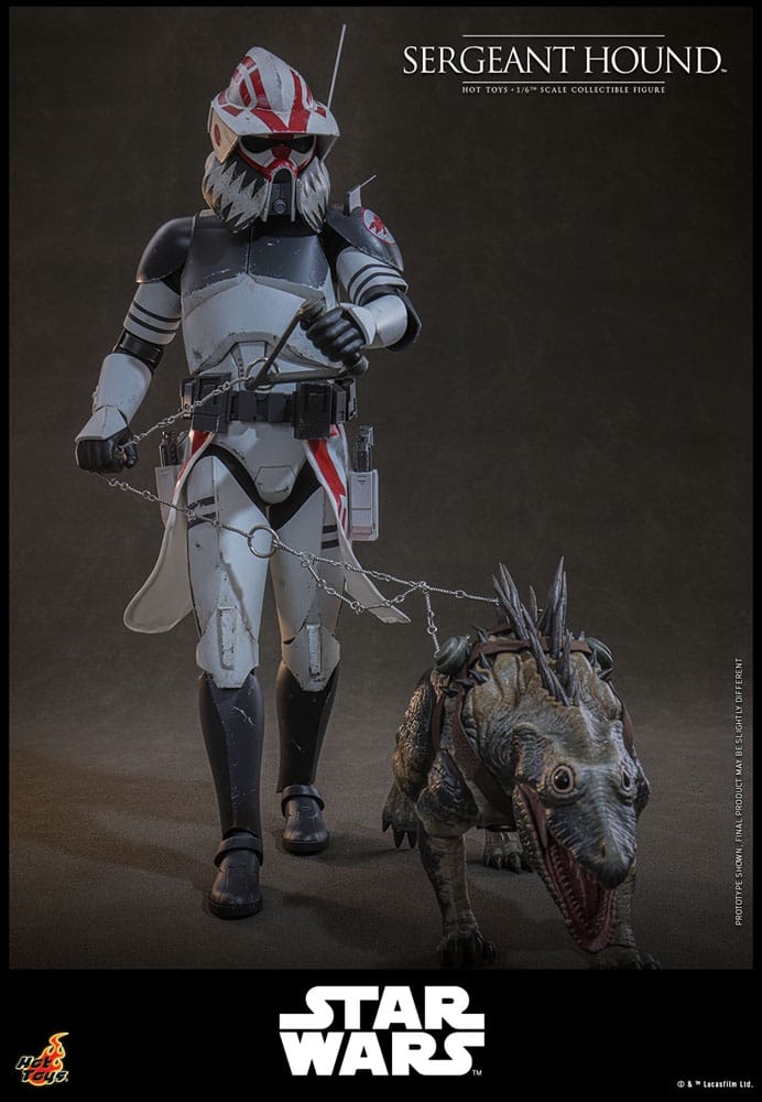 Sergeant Hound par Hot Toys - figurine 1/6 Star Wars : The Clone Wars de 30 cm - Reference TMS167