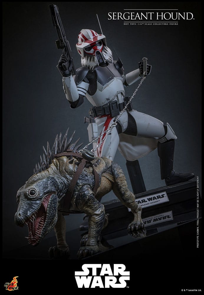 Sergeant Hound par Hot Toys - figurine 1/6 Star Wars : The Clone Wars de 30 cm - Reference TMS167