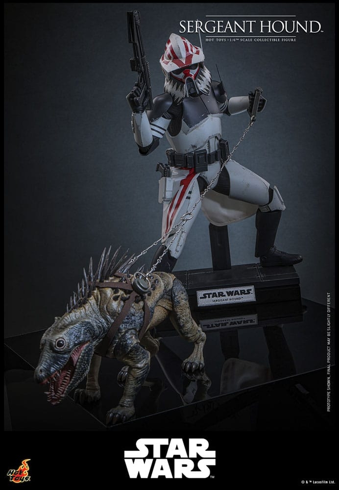 Sergeant Hound par Hot Toys - figurine 1/6 Star Wars : The Clone Wars de 30 cm - Reference TMS167