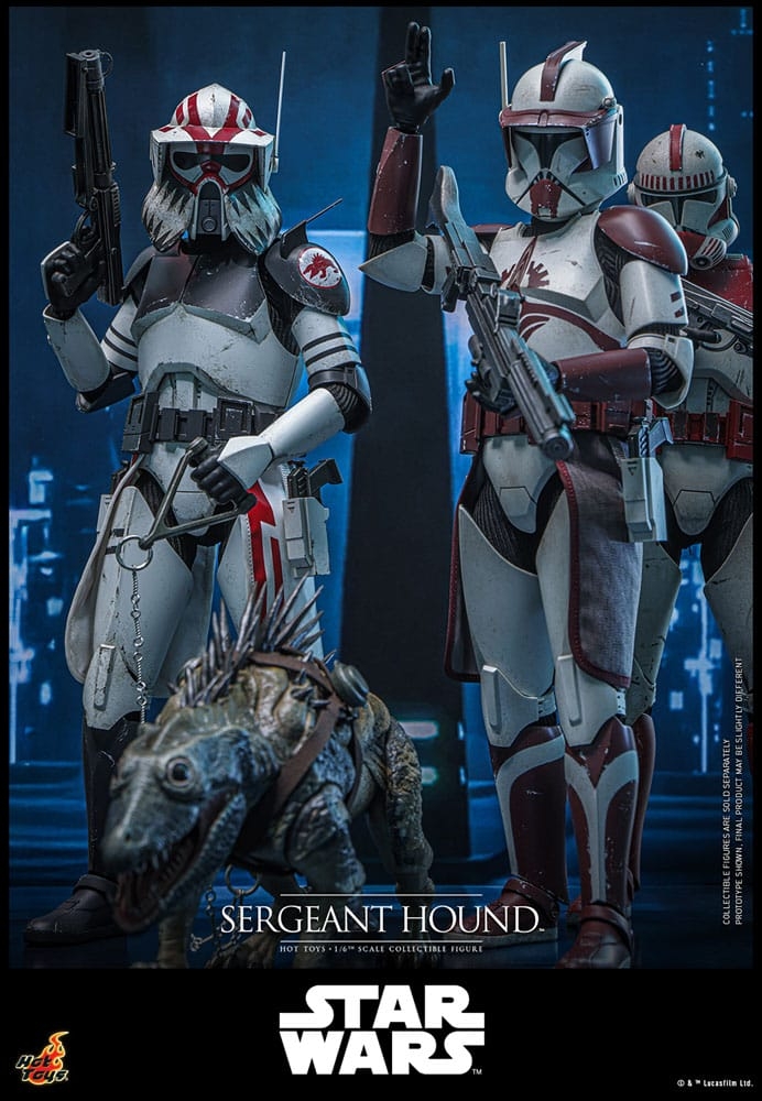 Sergeant Hound par Hot Toys - figurine 1/6 Star Wars : The Clone Wars de 30 cm - Reference TMS167