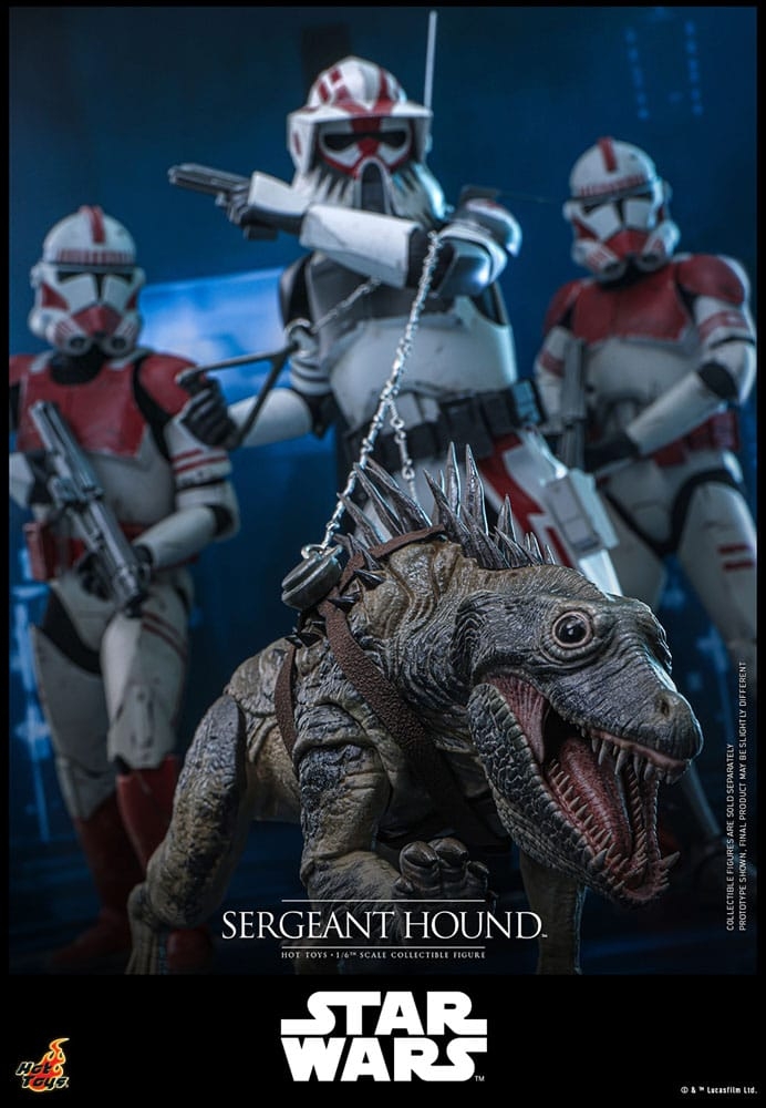 Sergeant Hound par Hot Toys - figurine 1/6 Star Wars : The Clone Wars de 30 cm - Reference TMS167