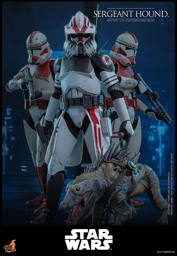 Sergeant Hound par Hot Toys - figurine 1/6 Star Wars : The Clone Wars de 30 cm - Reference TMS167