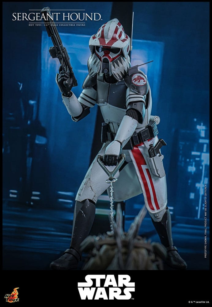 Sergeant Hound par Hot Toys - figurine 1/6 Star Wars : The Clone Wars de 30 cm - Reference TMS167