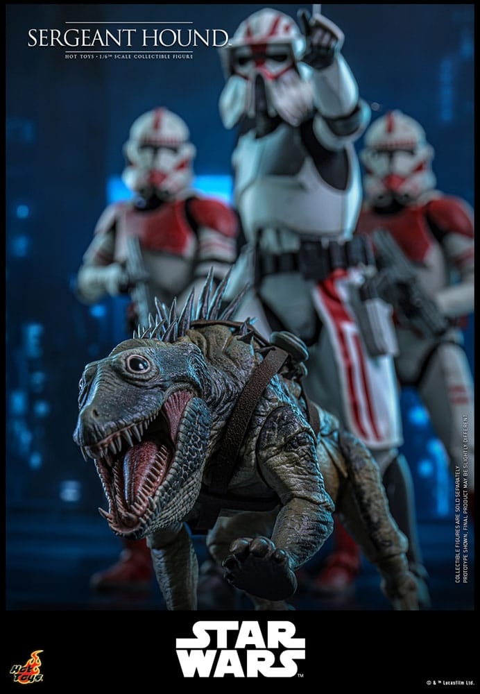 Sergeant Hound par Hot Toys - figurine 1/6 Star Wars : The Clone Wars de 30 cm - Reference TMS167