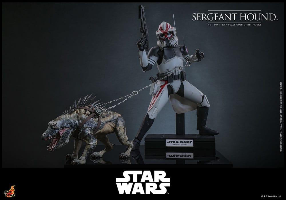 Sergeant Hound par Hot Toys - figurine 1/6 Star Wars : The Clone Wars de 30 cm - Reference TMS167