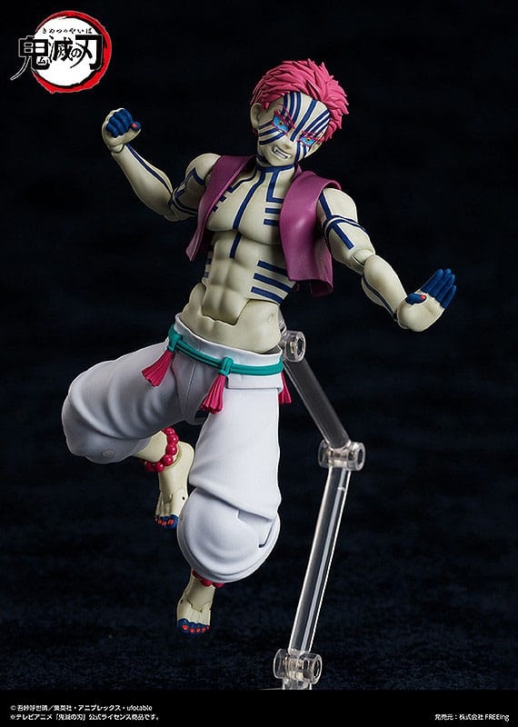 Akaza Figma par Freeing - figurine Demon Slayer : Kimetsu No Yaiba de 15 cm
