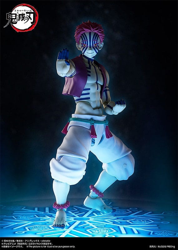 Akaza Figma par Freeing - figurine Demon Slayer : Kimetsu No Yaiba de 15 cm
