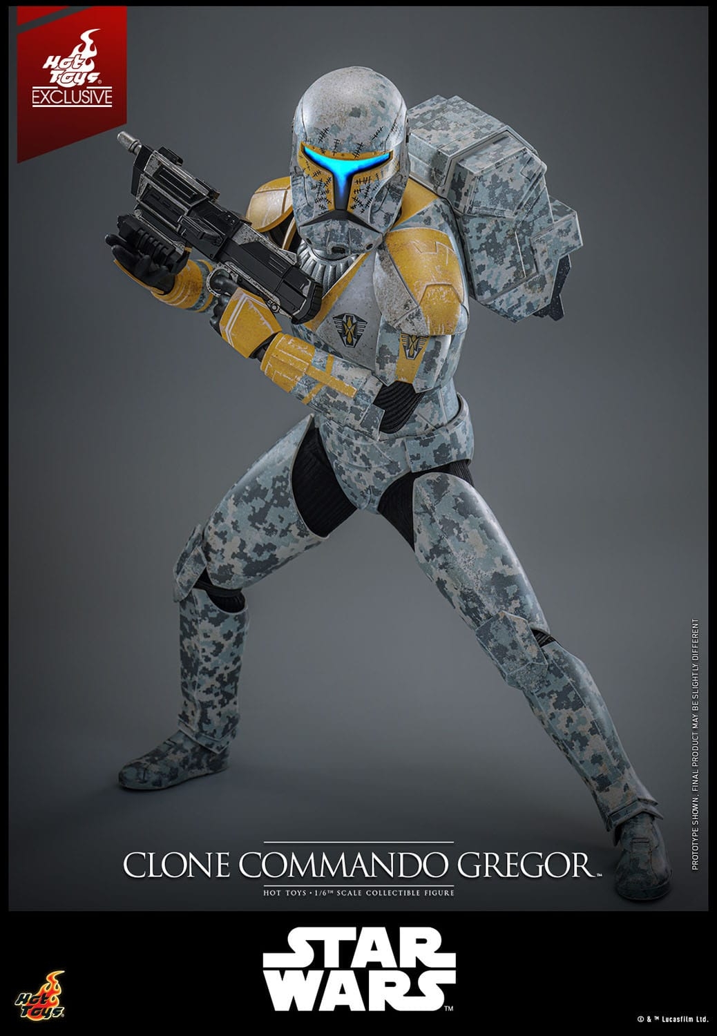 Clone Commando Gregor par Hot Toys - figurine 1/6 Star Wars The Clone Wars de 30 cm - Reference TMS155