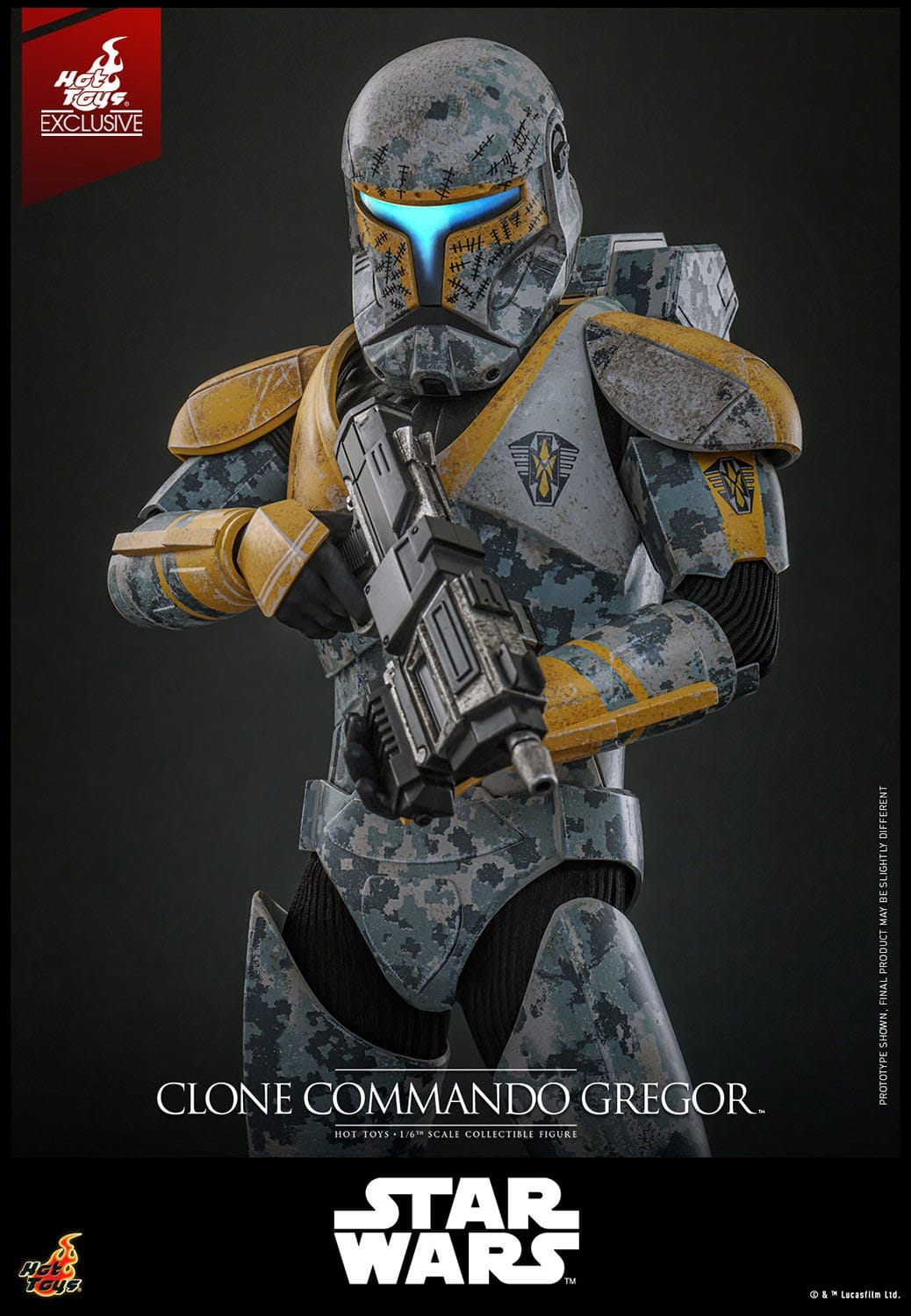 Clone Commando Gregor par Hot Toys - figurine 1/6 Star Wars The Clone Wars de 30 cm - Reference TMS155