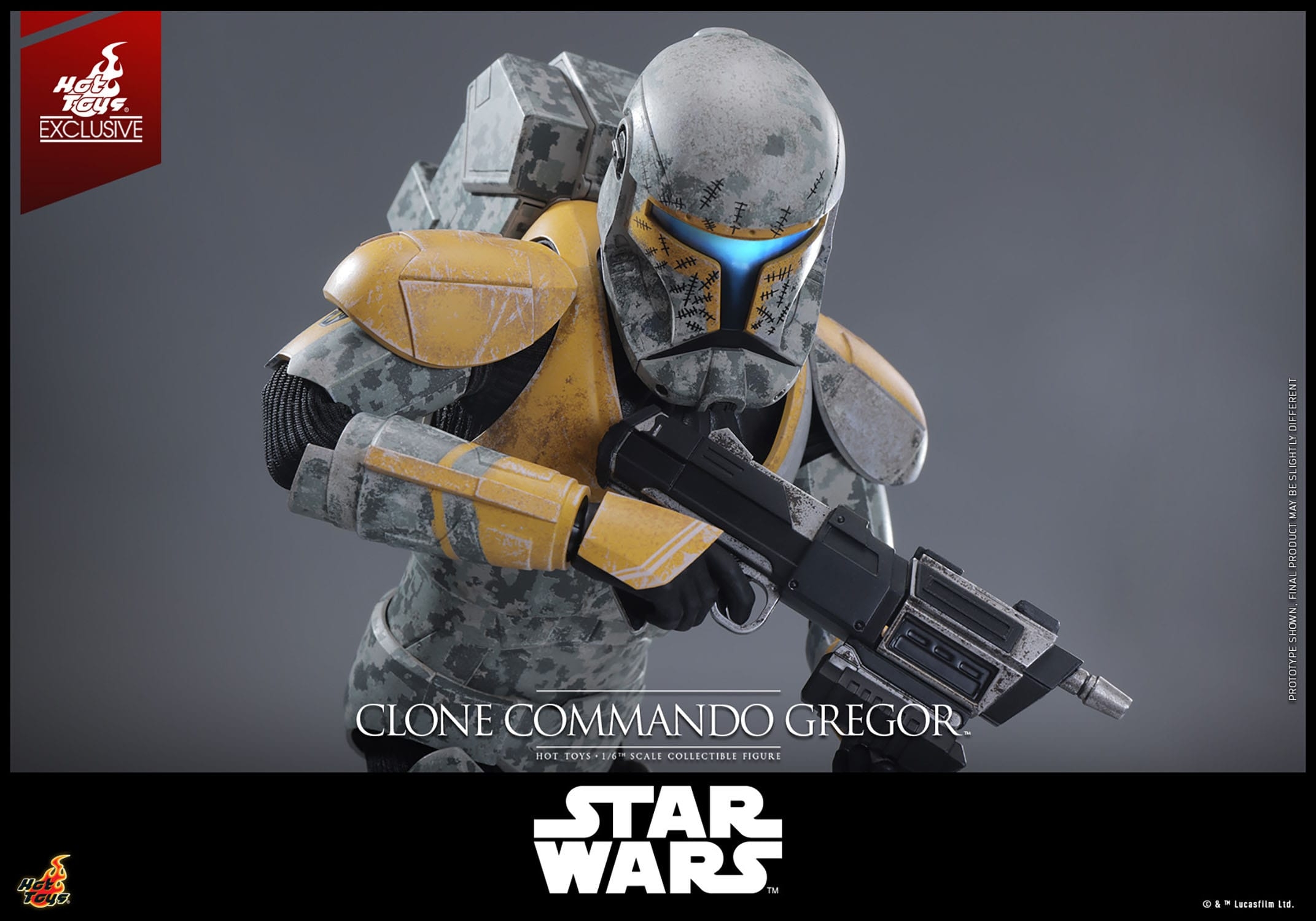 Clone Commando Gregor par Hot Toys - figurine 1/6 Star Wars The Clone Wars de 30 cm - Reference TMS155