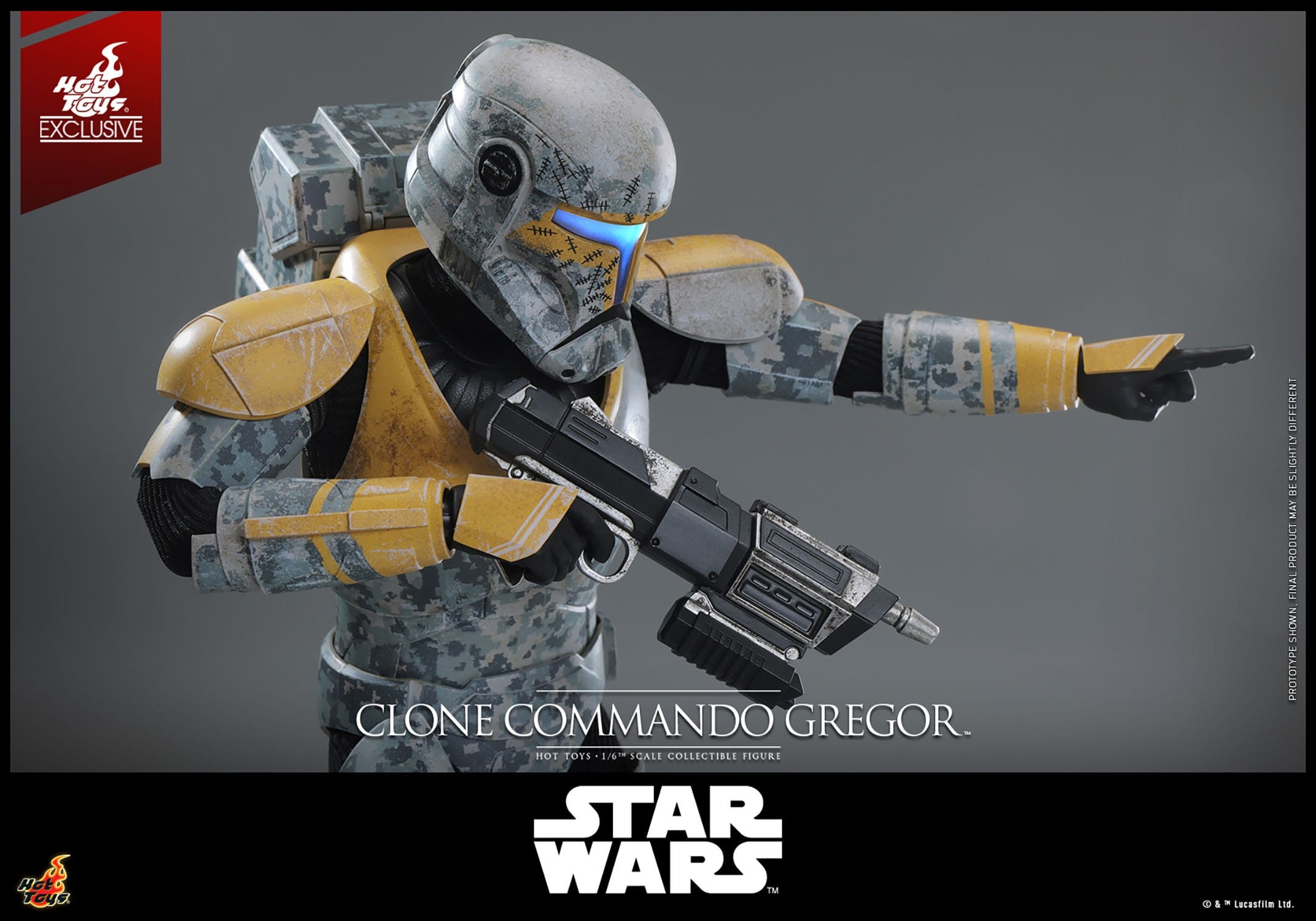 Clone Commando Gregor par Hot Toys - figurine 1/6 Star Wars The Clone Wars de 30 cm - Reference TMS155