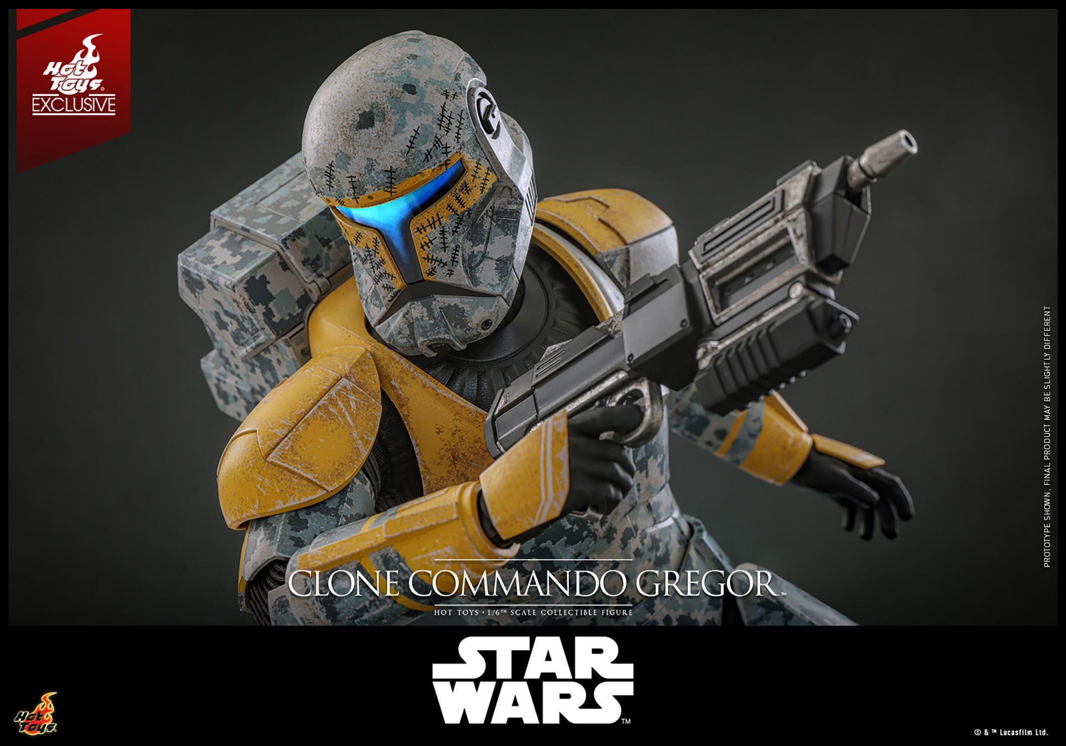 Clone Commando Gregor par Hot Toys - figurine 1/6 Star Wars The Clone Wars de 30 cm - Reference TMS155