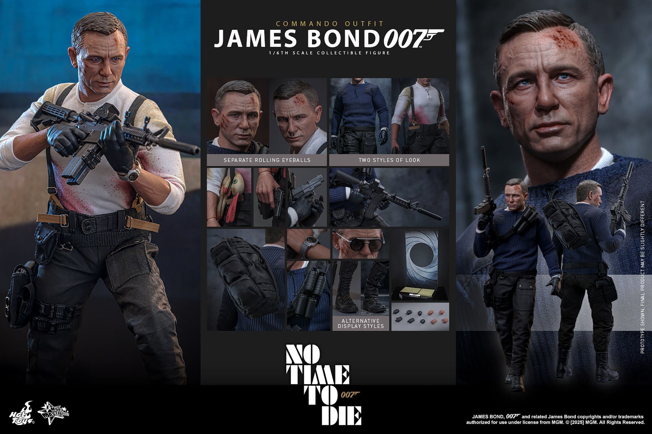 James Bond (Commando Outfit) par Hot Toys - figurine 1/6 Mourir Peut Attendre de 30 cm - Reference MMS804