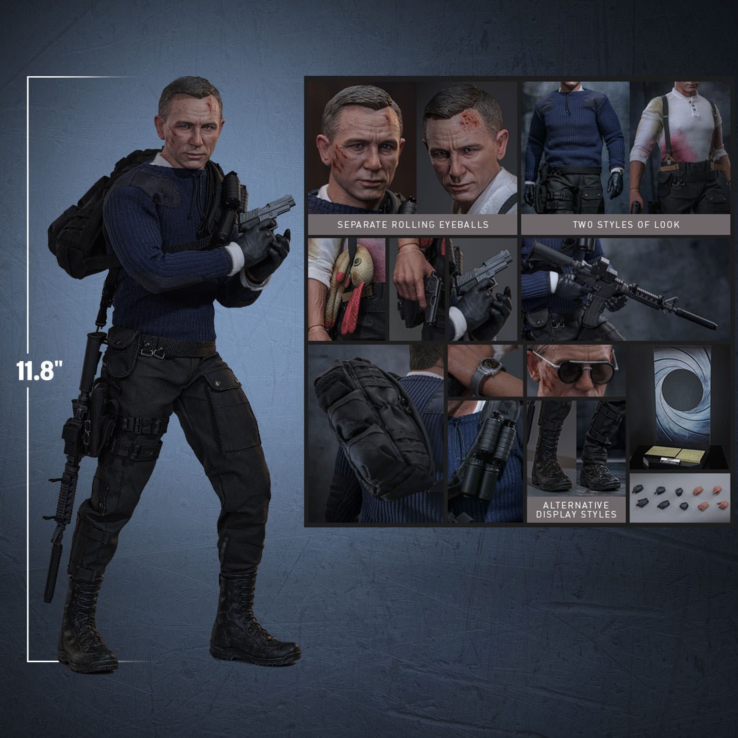 James Bond (Commando Outfit) par Hot Toys - figurine 1/6 Mourir Peut Attendre de 30 cm - Reference MMS804